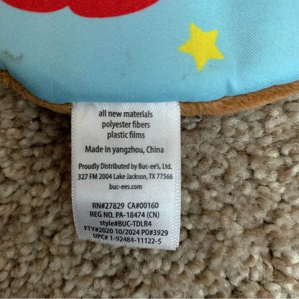 Buc-ee's On-The-Go Infant Activity Book Strap Crinkle Pages Plush Cover Car Seat